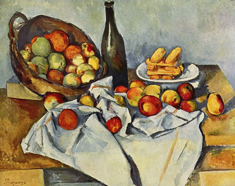 reproductie The basket of apples van Paul Cezanne